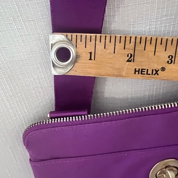 BAGGALLINI Crossbody 2 Pc Set NWT Vibrant Purple Gold Hardware Turn Lock Zipper - Picture 16 of 16